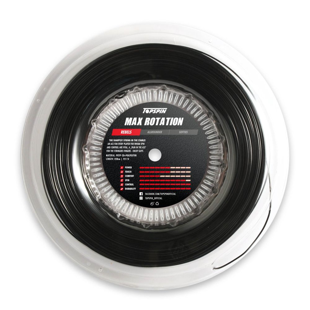 Topspin Racket Strings Max Rotation Strings 220m