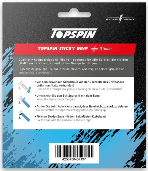 Topspin Racket Overgrip Sticky 3 Pack