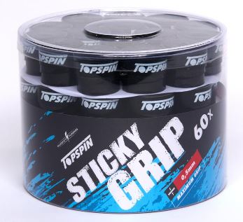 Topspin Racket Overgrip Sticky White 0.5mm 60 Pack