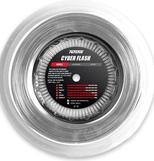 Topspin Racket Strings Cyber Flash White 220m